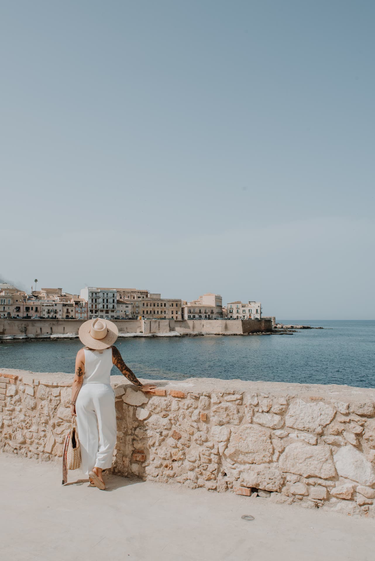 Kat looking out over the rooftops of Ortigia, Sicily