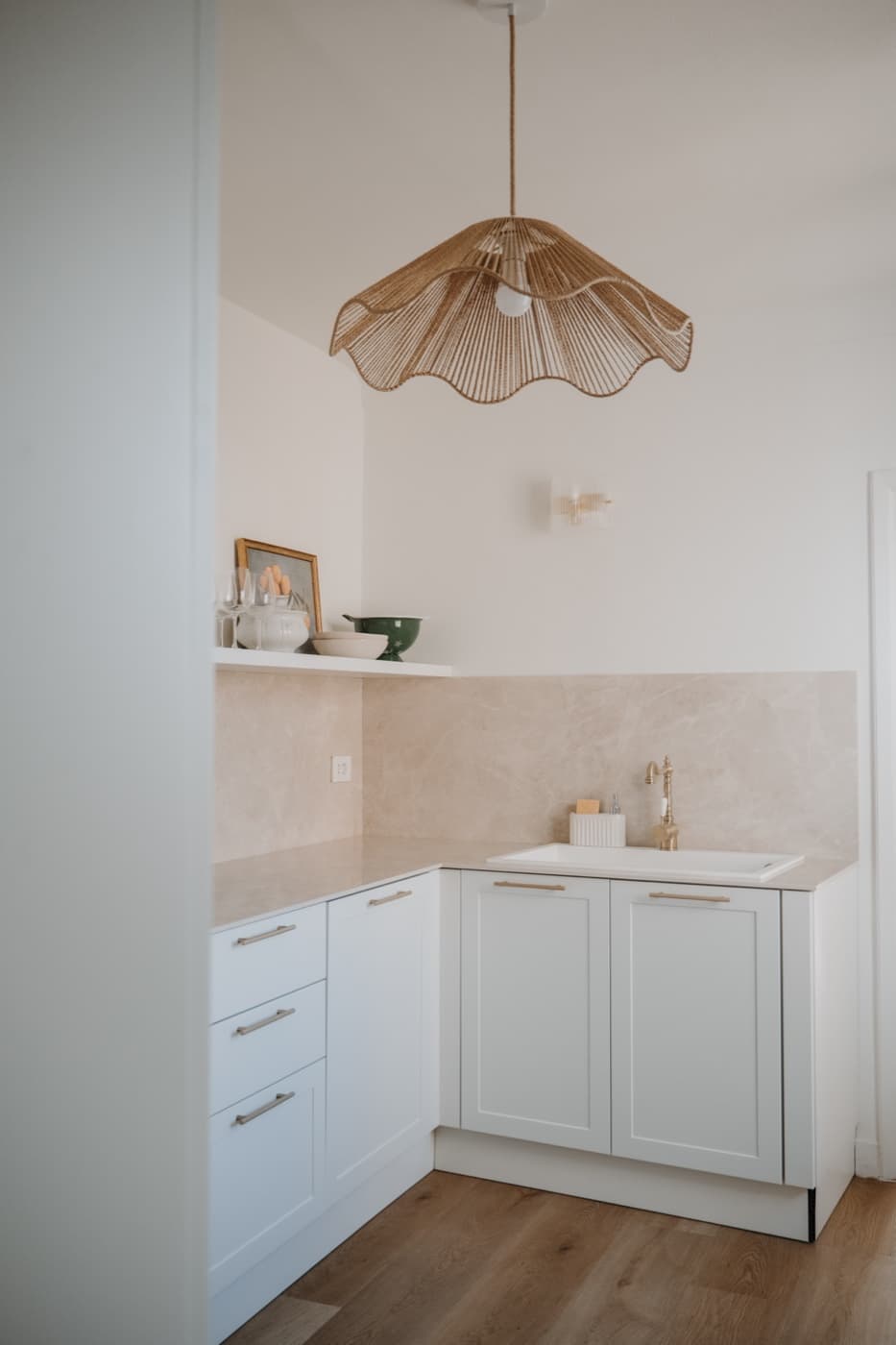 Lula Mare kitchen with brass fixtures